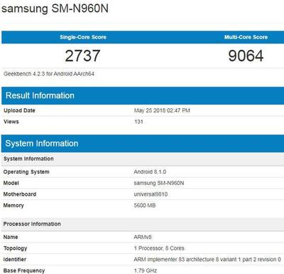 三星n960n(三星n960n是什么型号)