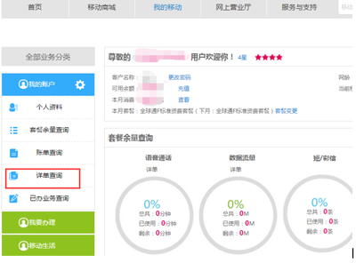 中国移动网上营业厅查详单(中国移动手机营业厅详单查询系统)